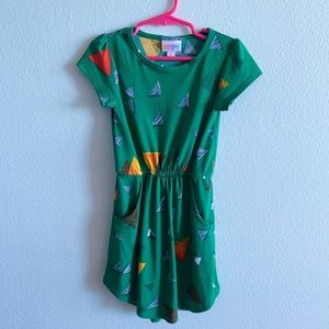 LuLaRoe Green Patterned Dress